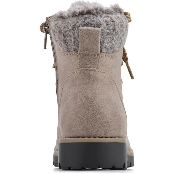 Cliffs By White Mountain Womens Comfort Primed Lace up Boots Taupe Size 8.5M NWD - Picture 7 of 10